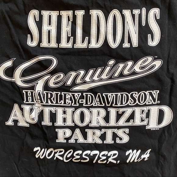 Vintage 90s Harley Davidson Black T-Shirt Tags Attached Size Medium - Picture 4 of 4